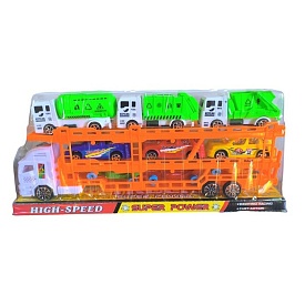 Трейлер 718-25 інерц., машинка 6 шт., спецтехніка 3 шт., 3 види, бліст., 40-17-7,5 см. - 1 - smarttoys.com.ua