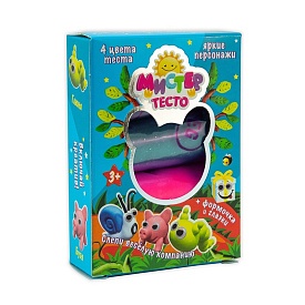 Набір тіста для ліпки 71509 (рос) "Містер тісто - 4 кольори з глітером", в кор-ці 9*6,5*2,5см		 - 1 - smarttoys.com.ua