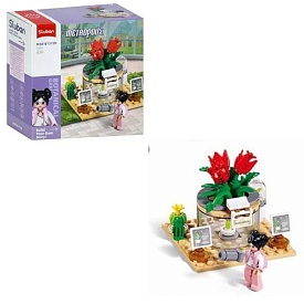 Конструктор SLUBAN M38-B1373D рожева серія, ботанічний сад, кактуси, фігурка,72дет, в кор.,12-12-6см - 1 - smarttoys.com.ua