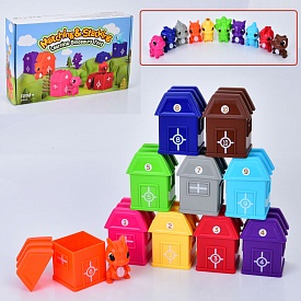 Гра XQS2086A навчальна, набір динозаврів 10 шт., будиночок 10 шт., кор., 35-21,5-8 см. - 1 - smarttoys.com.ua