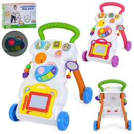 Каталка-ходунки 668-68-69 ігр.панель,піан.(муз.зв.тварин,світ,2реж)малюв.сорт.рух.дет.дзер.на бат-ці - 1 - smarttoys.com.ua