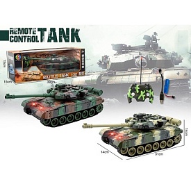 Танк 163-E8302A радіокер., 1:24, акум., USB, 2 кольори, муз., світло, кор., 39-15-15 см. - 1 - smarttoys.com.ua