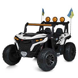 Джип M 6019EBLR-1 радіокер.2,4G,2*12V12AH,4*45W,MP3,USB,TF,BLUETOOTH,EVA,APP,шкіра,муз.,світло,білий - 1 - smarttoys.com.ua