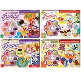 Набір для творчості "Бисер" середній, Б6-1, Б6-2, Б6-3, Б6-4 - 1 - smarttoys.com.ua