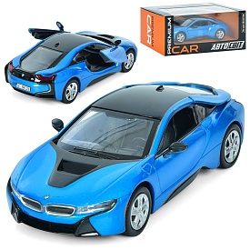Машина AP-1919  АвтоСвіт, 1:24, BMW i8 Coupe, мет., відч. двері, гум. колеса, кор., 24,5-10,5-11 см. - 1 - smarttoys.com.ua