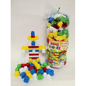 Набір дитячий "Конструктор  BAMSBLOCK №3 " арт. 115/4 (152 шт деталей) вініловий тубус Бамсик - 2 - smarttoys.com.ua