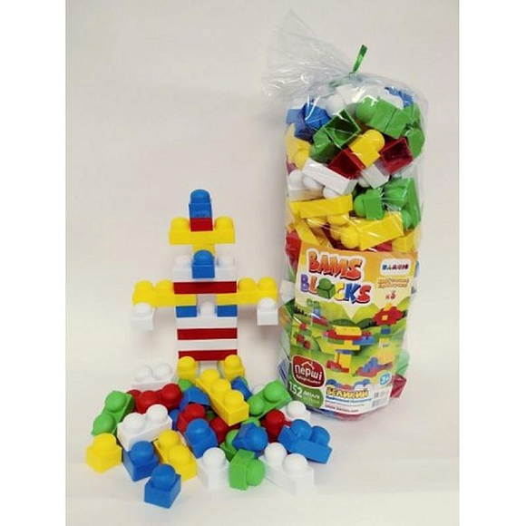 Набір дитячий "Конструктор  BAMSBLOCK №3 " арт. 115/4 (152 шт деталей) вініловий тубус Бамсик - 2 - smarttoys.com.ua