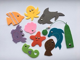 М'яка інтерактивна книжечка "Морський світ" 20*20 см, 2 аркуша - 3 - smarttoys.com.ua