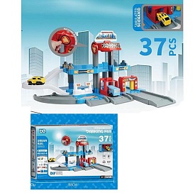 Гараж 663-8 2 поверхи, 37 дет., машинка, ліфт, бат., кор., 58-11-37 см. - 1 - smarttoys.com.ua
