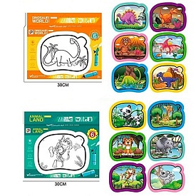 Книжка для малювання 2022-2-3 водою, маркер, 2 види, кор., 30-26-3 см. - 1 - smarttoys.com.ua
