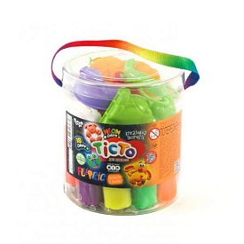 Креативна творчість "Тісто для ліплення "FLUORIC" туба 18 кольорів укр (8) - 1 - smarttoys.com.ua