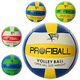 М'яч волейбольний EV 3159 PROFIBALL офіц. розмір, 2 шари, 18 панелей, 5 кольорів, 260-280 г - 1 - smarttoys.com.ua