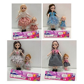 Лялька DJ17758-59-60-61 шарнірні, з донькою, 4 види, кул., 35-20-6 см. - 1 - smarttoys.com.ua