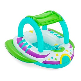 Плотик BW 34149 Космічний корабель, знімний сонцезахисний козирок, від 3-х років, 107-112 см. - 1 - smarttoys.com.ua