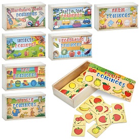 Дерев'яна іграшка Доміно MD 1357 8 видів, пенал/кул., 15,5-8,5-4 см. - 1 - smarttoys.com.ua