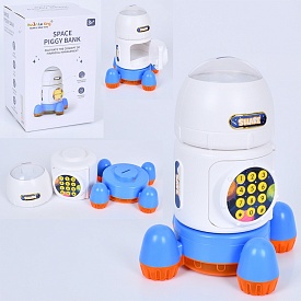 Скарбничка MK 5417 ракета-сейф з кодом, ключ, муз.(англ), світло, бат., кор.,19-28,5-19 см. - 1 - smarttoys.com.ua