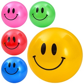 М'яч дитячий MS 4904 9 дюймів, 60г, смайл, 5 кольорів - 1 - smarttoys.com.ua