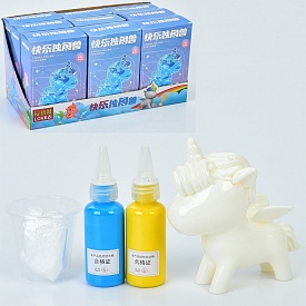 Набір для творчості 366688 єдиноріг(пластик),фарби 2кольори,стакан,рукавички,кор.,9 шт. в диспл.,34 - 1 - smarttoys.com.ua