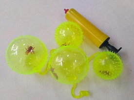 Кулька надувна велика, з насосом і голкою в коробці 48шт. Надувати через прокол в ручці! 48шт/уп (ціна за упаковку) - 1 - smarttoys.com.ua