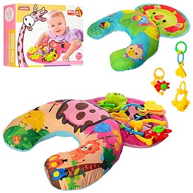Килимок для немовляти 023-23-23G шарудить, брязкальця 3 шт., 2 види, кор., 30,5-26,5-9 см. - 1 - smarttoys.com.ua
