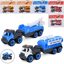 Конструктор CXL900-212-211-210 на шурупах, трейлер 2шт, 27см, 6 видів, у пакеті, 37-28-7см - 1 - smarttoys.com.ua