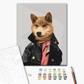 Картина за номерами: Стильний собака @rocky.and.rudy 40х50 - 1 - smarttoys.com.ua