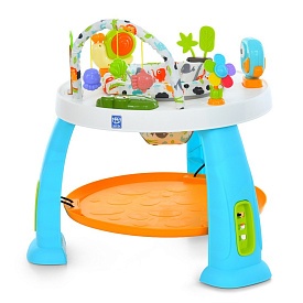 Розвиваючий центр-стрибунець M 6243-4 3в1(столик-лего,обер.сид.,стрибунець)муз.,світло,дуга з іграш. - 1 - smarttoys.com.ua