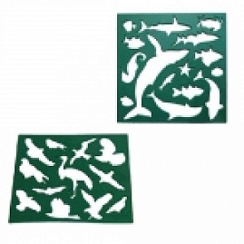 Трафарет "Рыбы и Птицы " 2шт "Люкс Колор"  №ТП-16 - 1 - smarttoys.com.ua