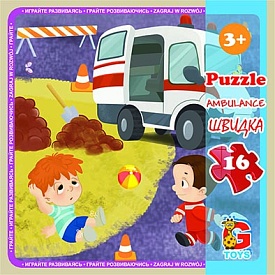 LT08 Пазли ТМ "G-Toys" із серії "Транспорт", 16 ел. - 1 - smarttoys.com.ua