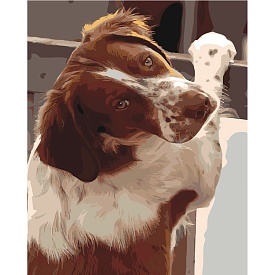 Картина за номерами Strateg Відданий погляд на кольоровому фоні розміром 40х50 см (SY6444) - 1 - smarttoys.com.ua