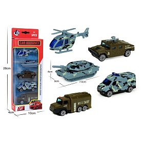 Набір з транспортом XG879-223 мет., 5 шт., 1:64, військовий, кор., 10,5-28,5-4 см. - 1 - smarttoys.com.ua