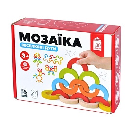 Дерев'яна мозаїка "Веселкові дуги" 24 ел. - 1 - smarttoys.com.ua