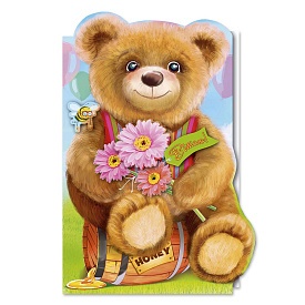 Листівка подвійна євроформат з тисненням 4057 - 1 - smarttoys.com.ua