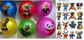 М'яч дитячий MS 4970  9 дюймів, 60г, тварина-футболіст, 6 кольорів/6 видів - 1 - smarttoys.com.ua