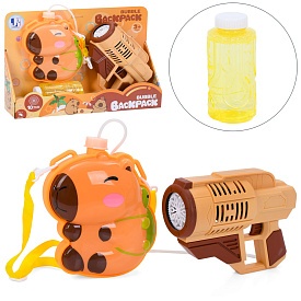 Мильні бульбашки P82468пістолет17см з балоном на плечі(капіб,14-17,5-6,5см)запас на бат-ці,в кор-ці - 1 - smarttoys.com.ua