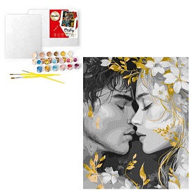 Набір для розпису по номерах "Погляд губами з фарбами металiк extra" 40х50см - 1 - smarttoys.com.ua