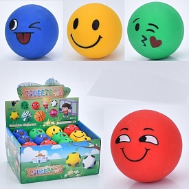 М'яч дитячий MS 4289 смайл, 4 види, 24шт. в диспл., 26-19-12,5 см. - 1 - smarttoys.com.ua