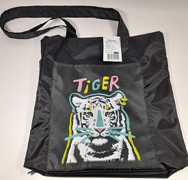 Сумка з кишенею "Neon Tiger", 40х35 см ручка 60 см																			 - 1 - smarttoys.com.ua