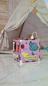 Бізікуб 23х23х23 см рожевий - 7 - smarttoys.com.ua