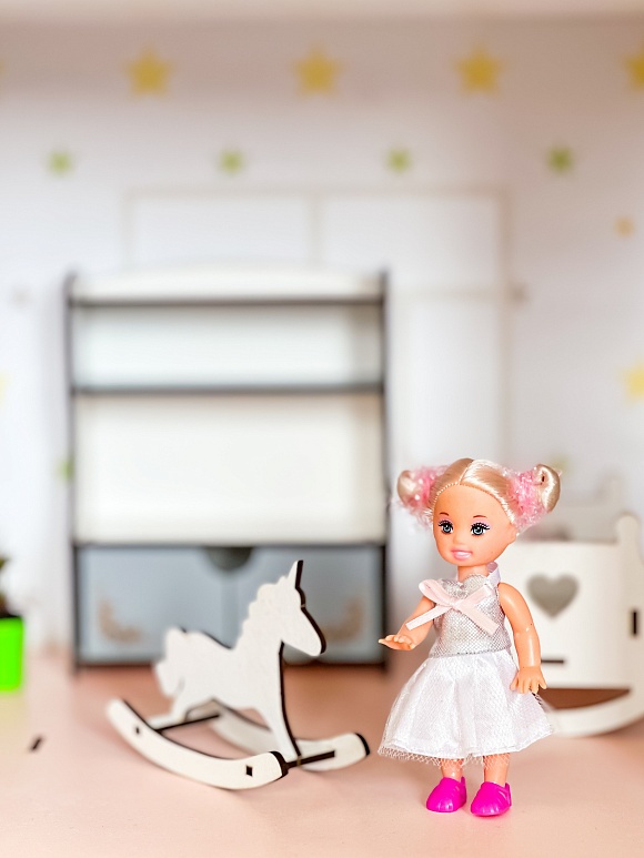 Ляльковий дім 75х60х60 см біло-бірюзовий - 11 - smarttoys.com.ua