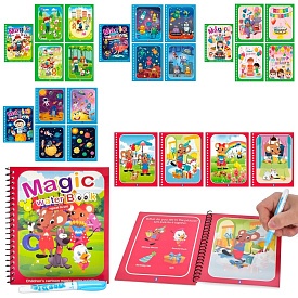 Книжка для малювання 808876-80-1-4-7-8 (180шт)водою, на пружині, маркер, 6видів, в кульку,28-17,5-2см - 1 - smarttoys.com.ua