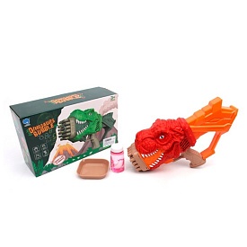 Мильні бульбашки 777 пістолет-динозавр, запаска, 2 кольори, бат., кор., 28,5-17,5-9,5 см. - 1 - smarttoys.com.ua