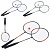Бадмінтон MS 4934 ракетки 2шт (60см, метал), дерев'яна ручка,1волан7см,3 кольори, сітка - 1 - smarttoys.com.ua