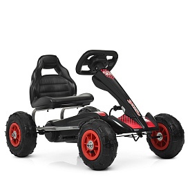 Карт M 4036-2 мет., педальний, надувні колеса, чорний. - 1 - smarttoys.com.ua