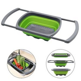 Друшляк-трансформер з висувними ручками силікон складаний 38*27*12.5см MH-3835 - 1 - smarttoys.com.ua