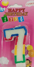 Свічка цифра "7" - 1 - smarttoys.com.ua