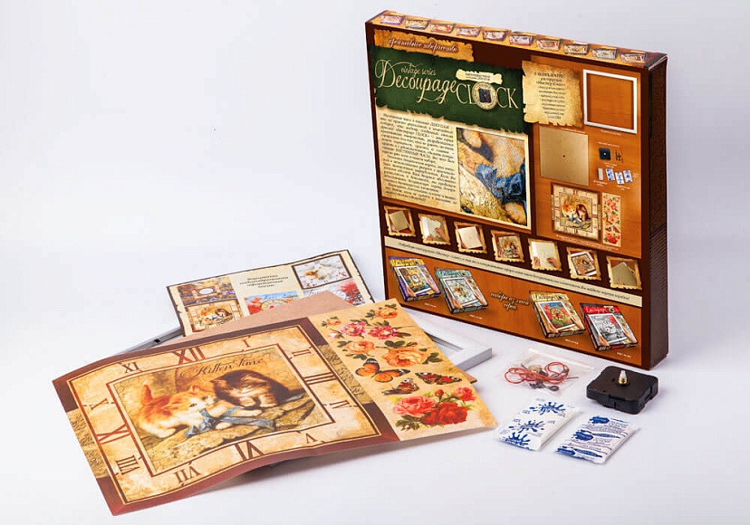 Комплект креативної творчості "Decoupage Clock" з рамкою (10), DKС-01-03 - 2 - smarttoys.com.ua