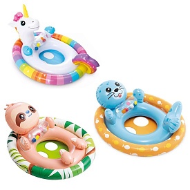 Круг 59570 плотик, 3 види (Жираф 91-58см, Морська видра 79-58см, Лінивець 81-58см),до 23кг,рем.запл. - 1 - smarttoys.com.ua