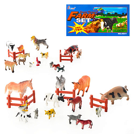 Тварини H 639-1-2 домашні, паркан, 2 види, 15 шт. в кул., 32,5-23-6 см. - 1 - smarttoys.com.ua