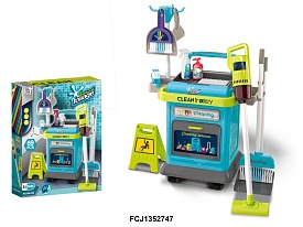Набір для прибирання 008-206 возик,пилосос,пінопластові кульки,швабра,щітки,аксесуари,40пр.,бат.,кор - 1 - smarttoys.com.ua